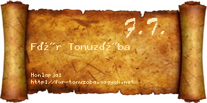 Für Tonuzóba névjegykártya